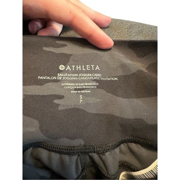 Athleta Salutation Jogger Powervita Size Small - black camo , High-Rise, - Picture 5 of 7